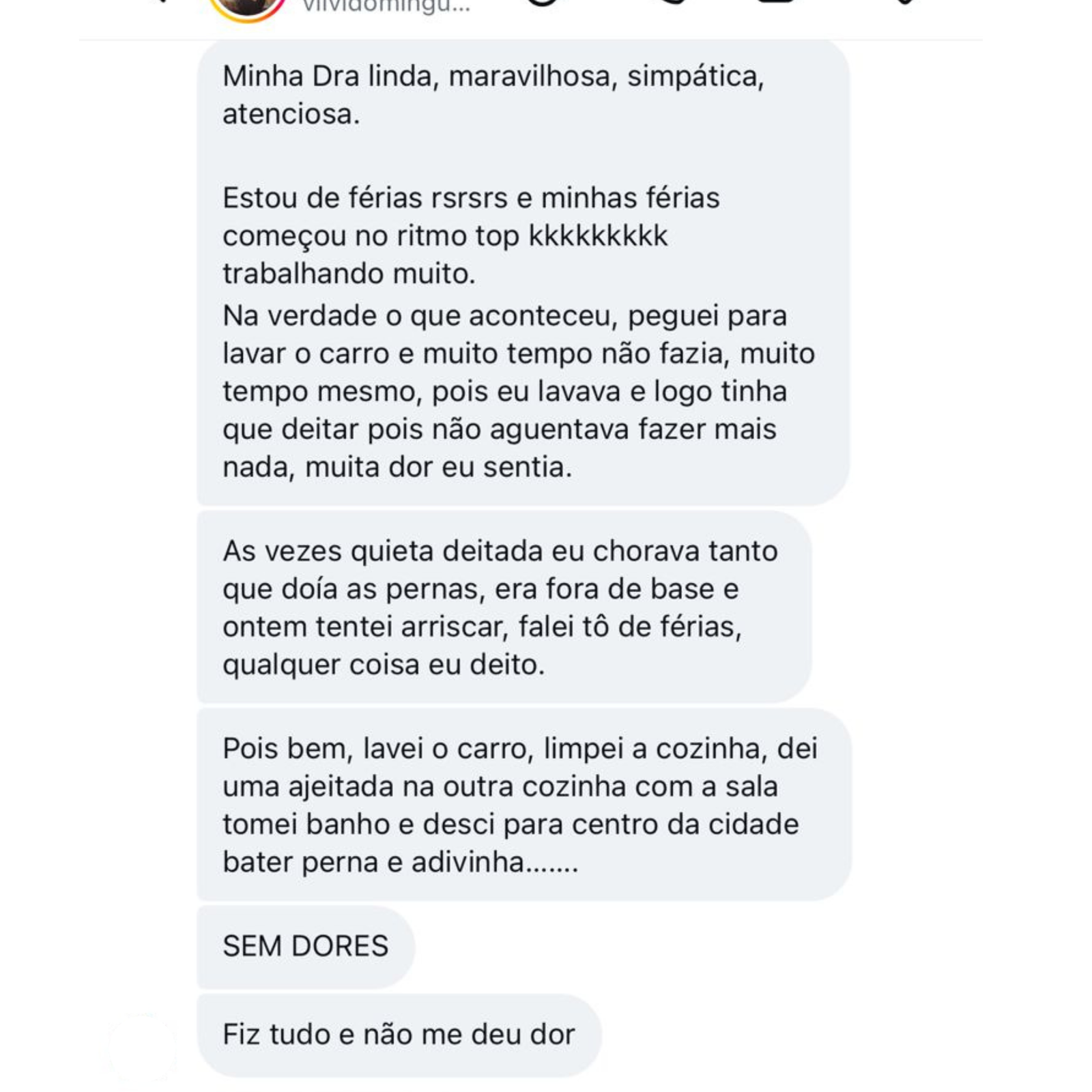 Avaliação de paciente