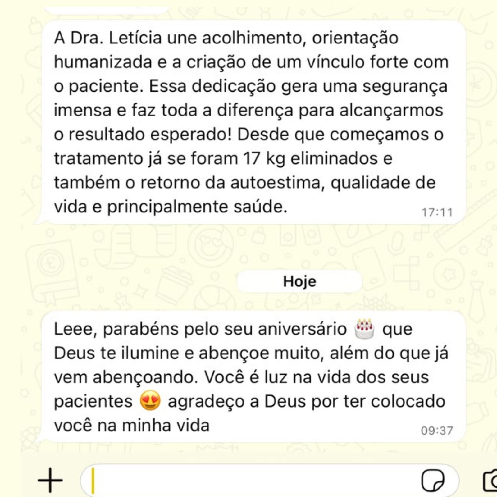 Avaliação de paciente